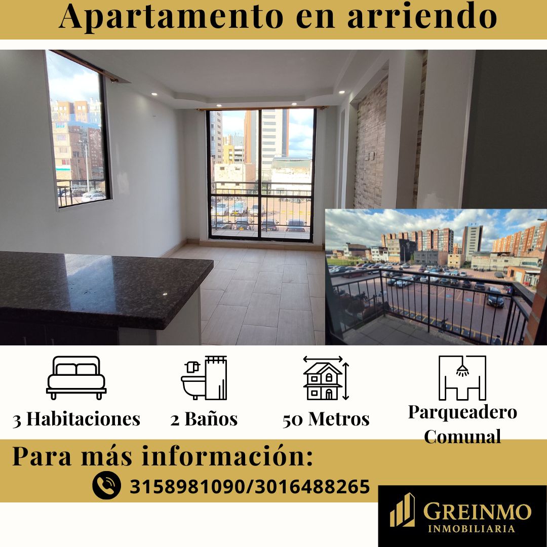 Apartamento en arriendo Cundinamarca Madrid Cr Peñol 50 m2 Habitaciones 3 Baños 2 Garajes 0 Precio $1300000