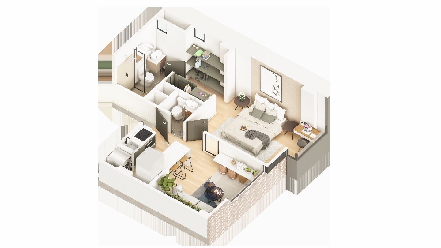 Proyectos Vivienda Nueva Ur 67 Apartamento en venta Cundinamarca Bogotá José Joaquín Vargas 40 m2 Habitaciones 1 Baños 2 Garajes 0 Precio $343873367