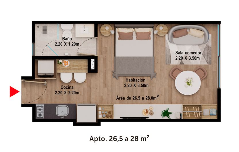 Proyectos Sobre Planos Reserva De La 26 Apartaestudio en venta Cundinamarca Bogotá La Soledad 26 m2 Habitaciones 1 Baños 1 Garajes 0 Precio $323999000