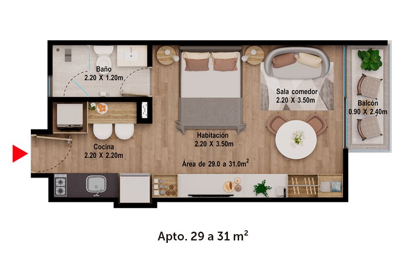Proyectos Sobre Planos Reserva De La 26 Apartaestudio en venta Cundinamarca Bogotá La Soledad 29 m2 Habitaciones 1 Baños 1 Garajes 0 Precio $381999000