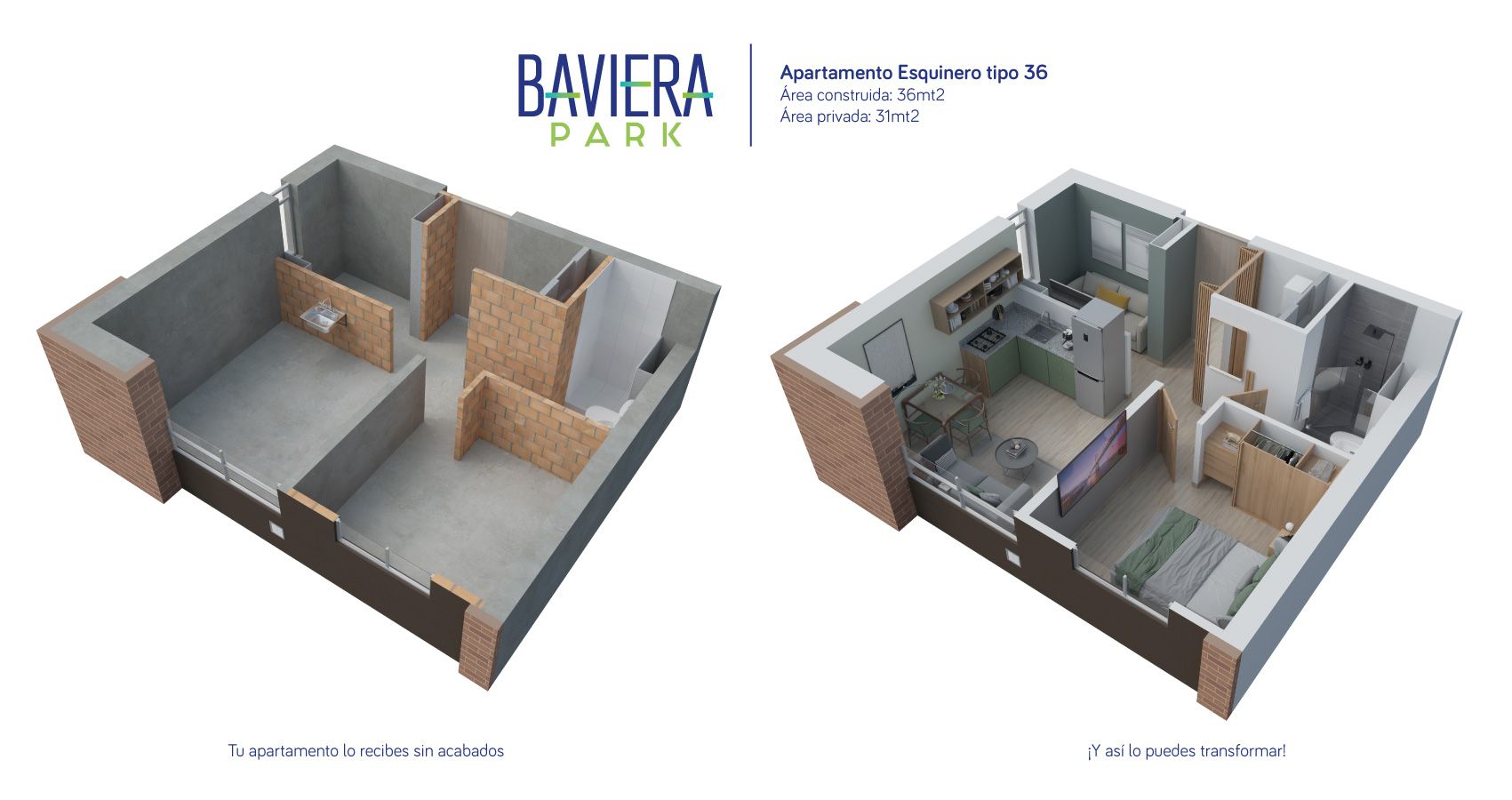 Comprar Exterior Baviera Park Apartamento en venta Cundinamarca Bogotá Villa Del Prado 36 m2 Habitaciones 1 Baños 1 Garajes 1 Precio $230607000