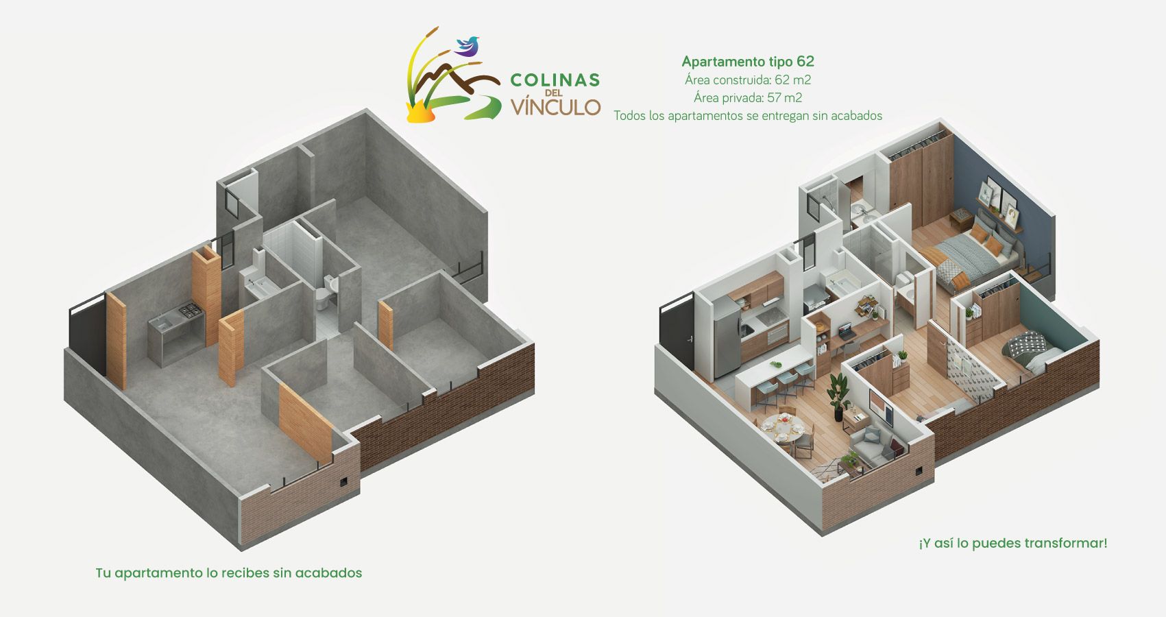 Proyectos Vivienda Nueva Colinas Del Vinculo-reserva Del Vinculo Apartamento en venta Cundinamarca Soacha Soacha 65 m2 Habitaciones 3 Baños 1 Garajes 0 Precio $203300000