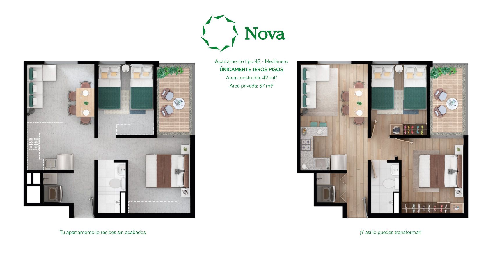 Proyectos Vivienda Nueva Tramonte Nova Apartamento en venta Cundinamarca Bogotá Otros 42 m2 Habitaciones 2 Baños 1 Garajes 0 Precio $212839130