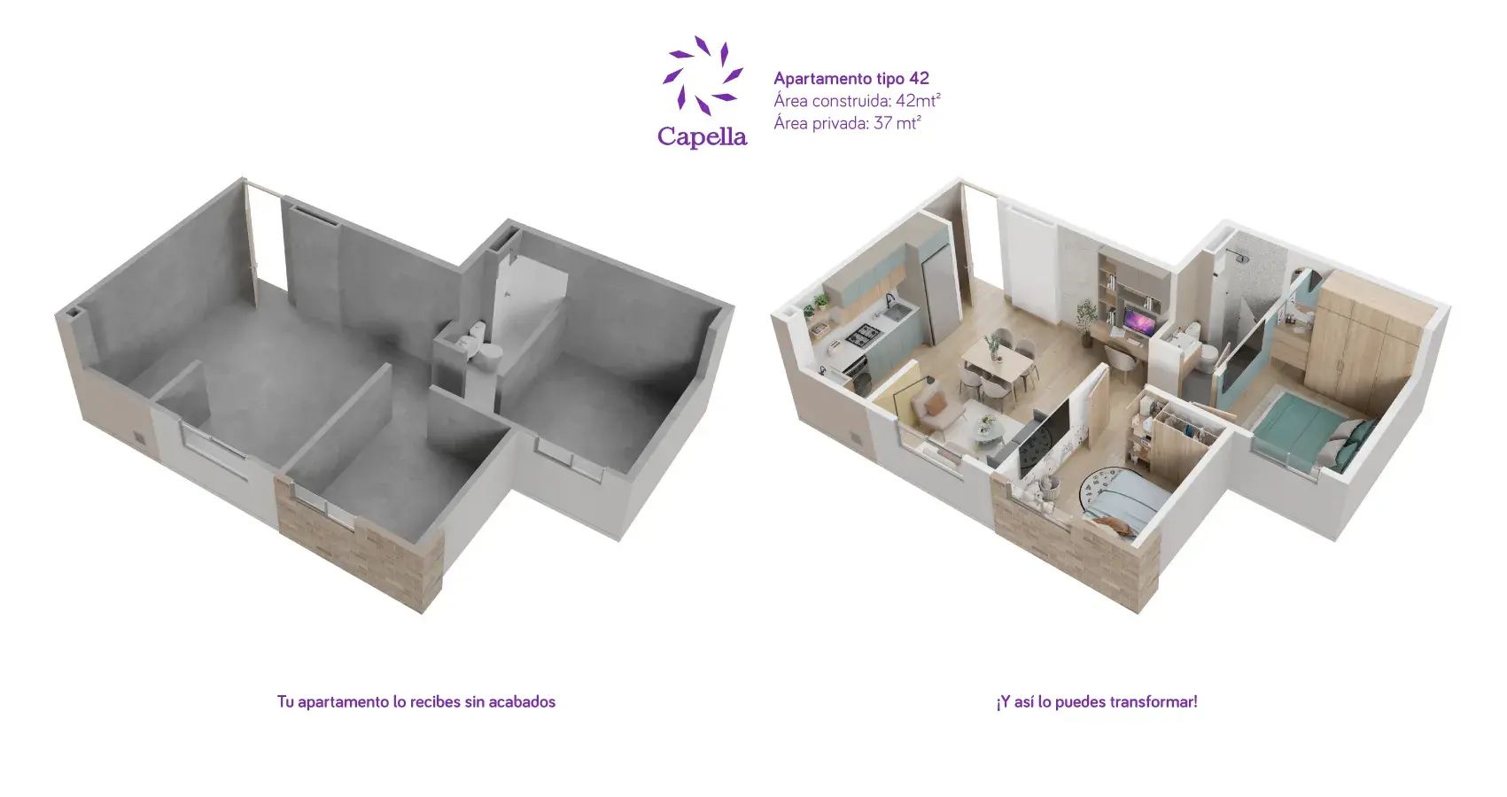 Proyectos Vivienda Nueva Capella - Tramonte Apartamento en venta Cundinamarca Bogotá San José De Bavaria 42 m2 Habitaciones 2 Baños 1 Garajes 0 Precio $246700000