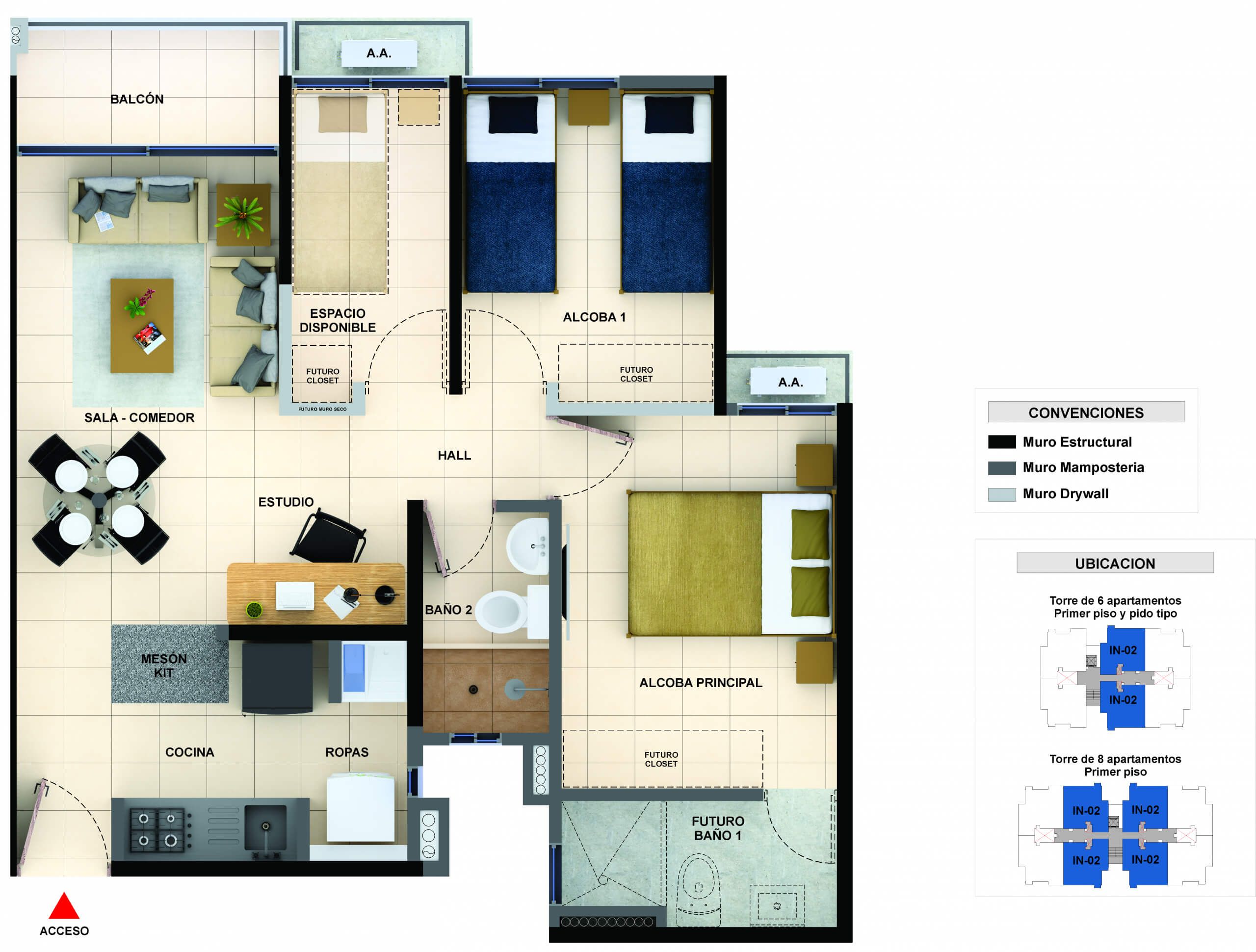  en undefined Undefined Undefined Undefined 52 m2 Habitaciones 2 Baños 2 Precio $189800000