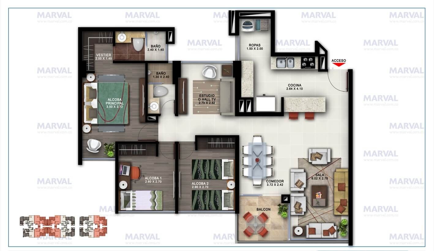 Proyectos Vivienda Nueva Hispania Apartamento en venta Santander Bucaramanga Lagos Del Cacique 110 m2 Habitaciones 3 Baños 2 Garajes 2 Precio $716453000