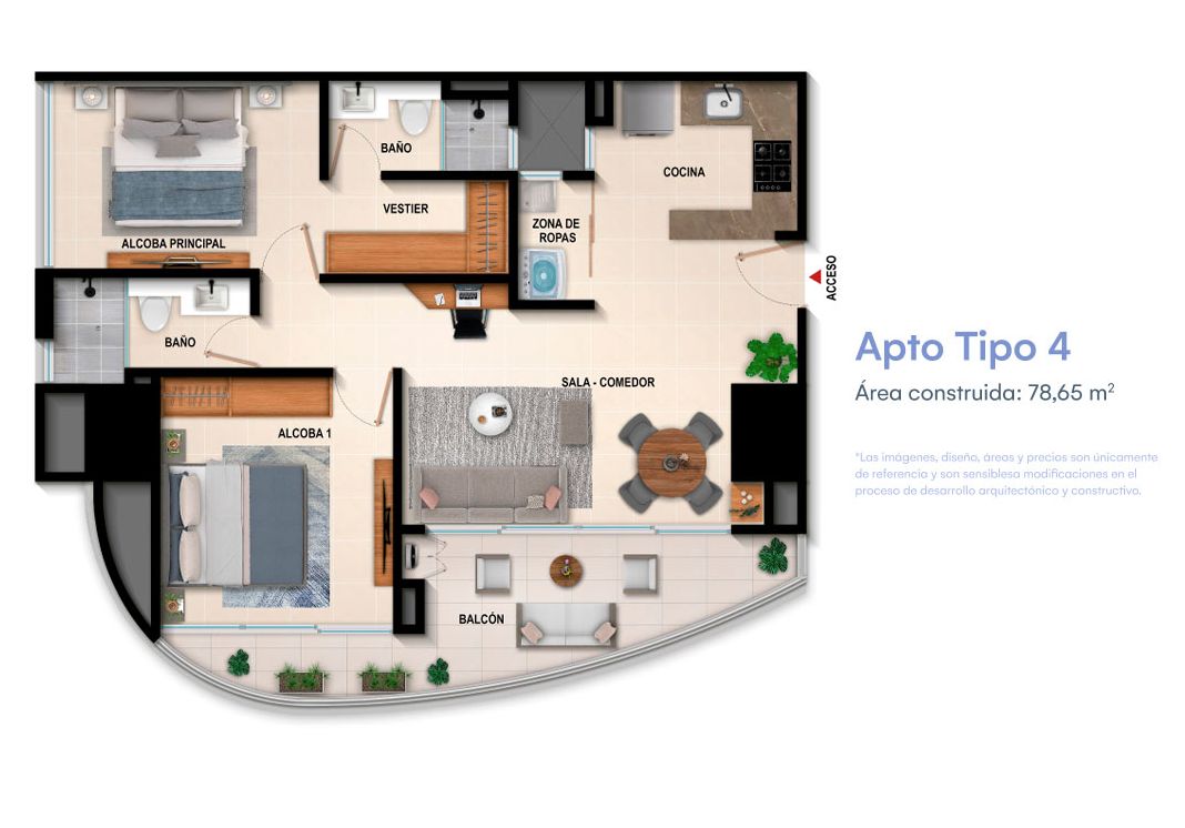 Proyectos Vivienda Nueva Sky Tower Apartamento en venta Santander Bucaramanga Otros 50 m2 Habitaciones 2 Baños 2 Garajes 1 Precio $535851000