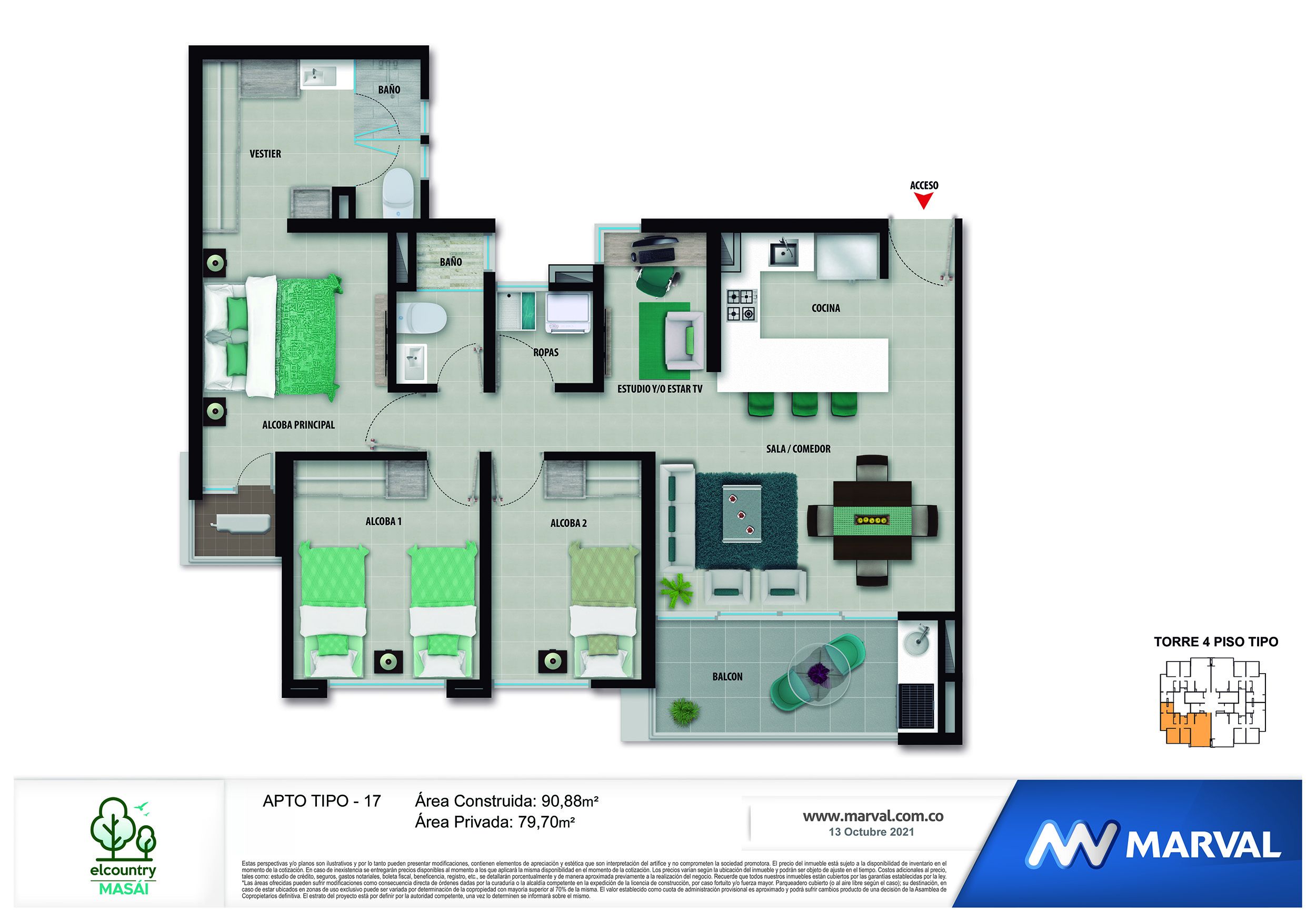 Proyectos Vivienda Nueva Country Masái Apartamento en venta Santander Bucaramanga Floridablanca 90 m2 Habitaciones 3 Baños 2 Garajes 1 Precio $564128000