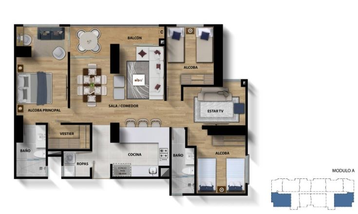 Proyectos Vivienda Nueva Ciudad La Salle Montpellier Apartamento en venta Cundinamarca Bogotá La Salle 108 m2 Habitaciones 3 Baños 2 Garajes 0 Precio $934799000