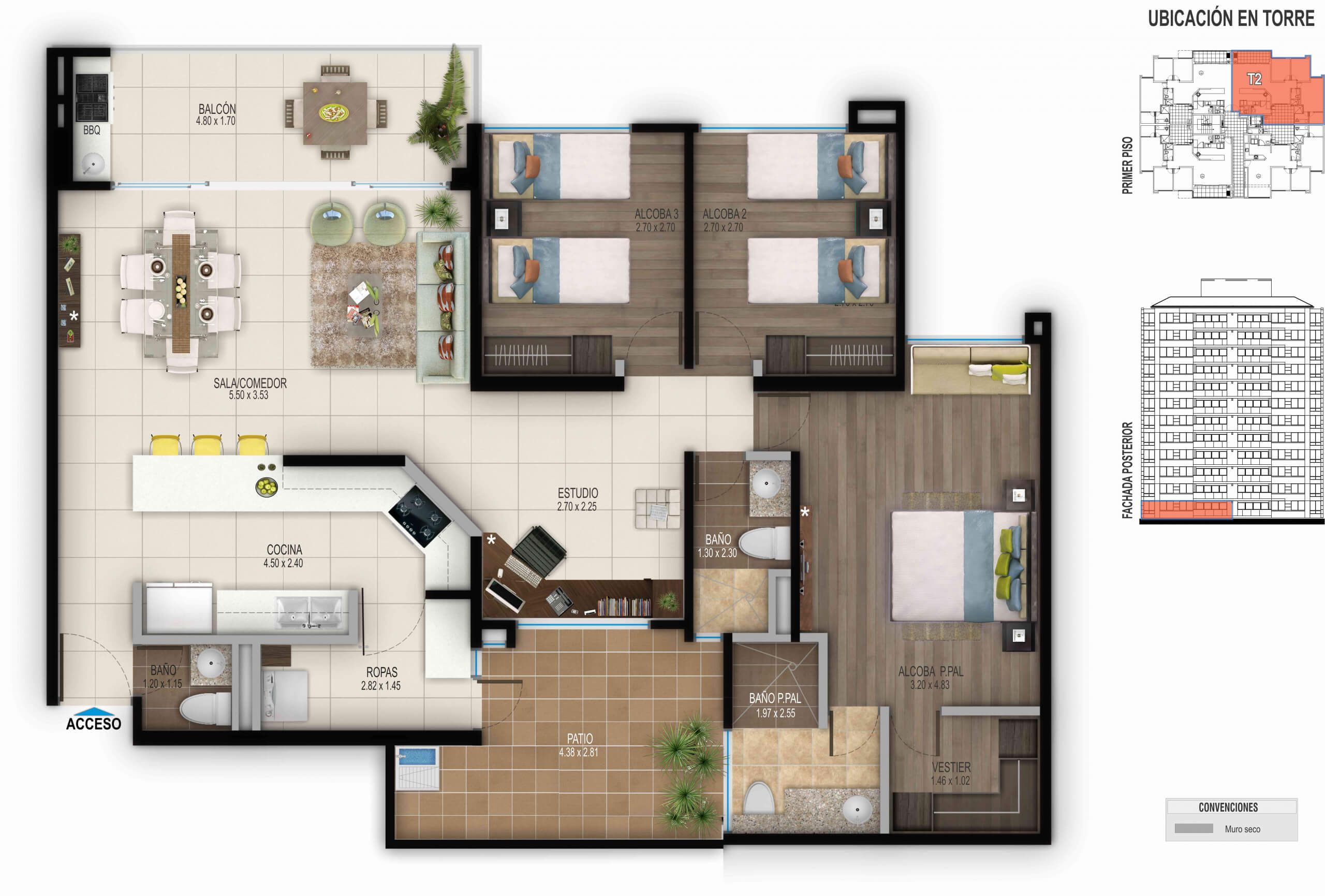 Proyectos Vivienda Nueva Colina Del Hato Apartamento en venta Santander Piedecuesta Río Del Hato 111 m2 Habitaciones 3 Baños 3 Garajes 0 Precio $589108000