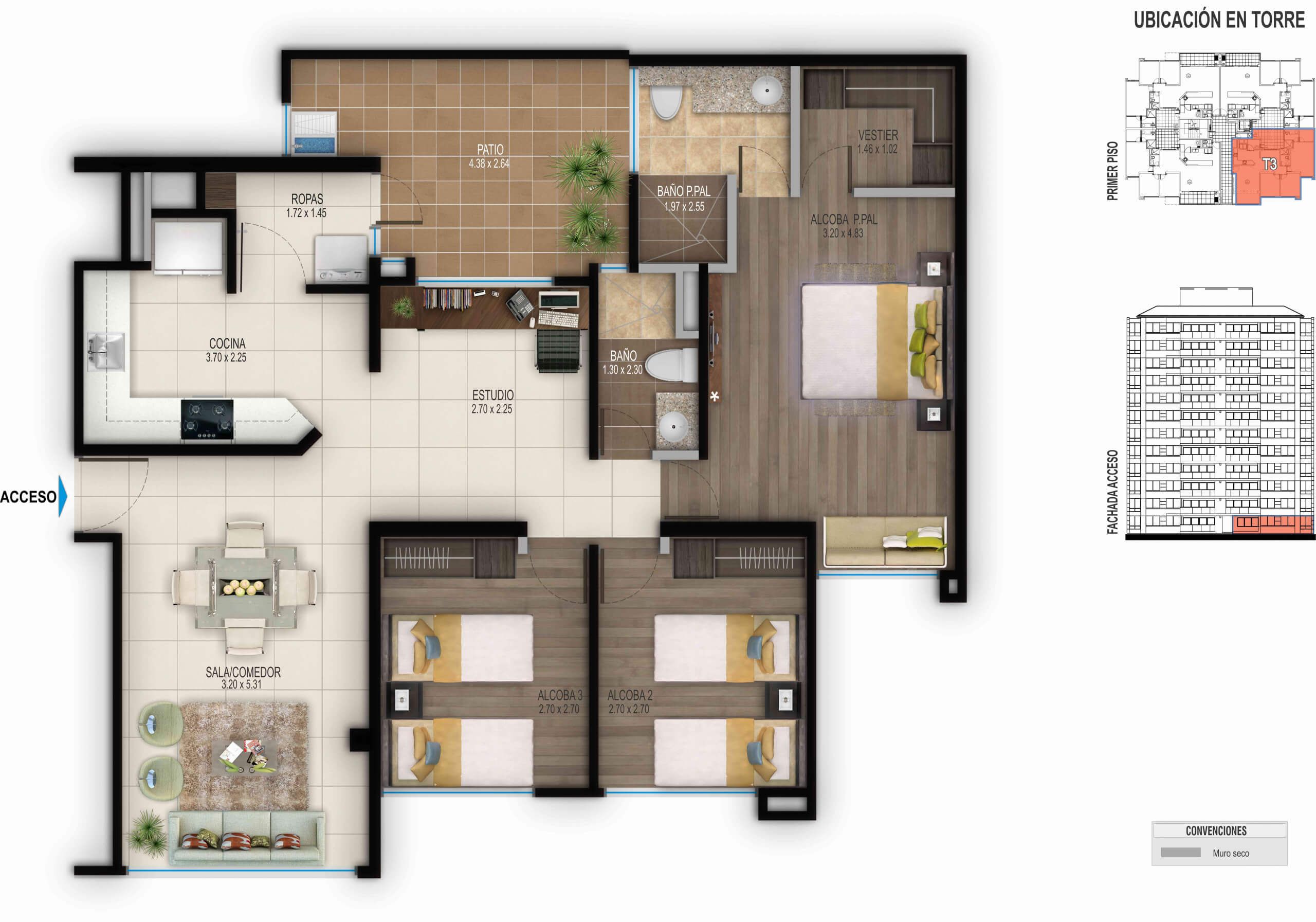Proyectos Vivienda Nueva Colina Del Hato Apartamento en venta Santander Piedecuesta Río Del Hato 92 m2 Habitaciones 3 Baños 2 Garajes 0 Precio $542007000
