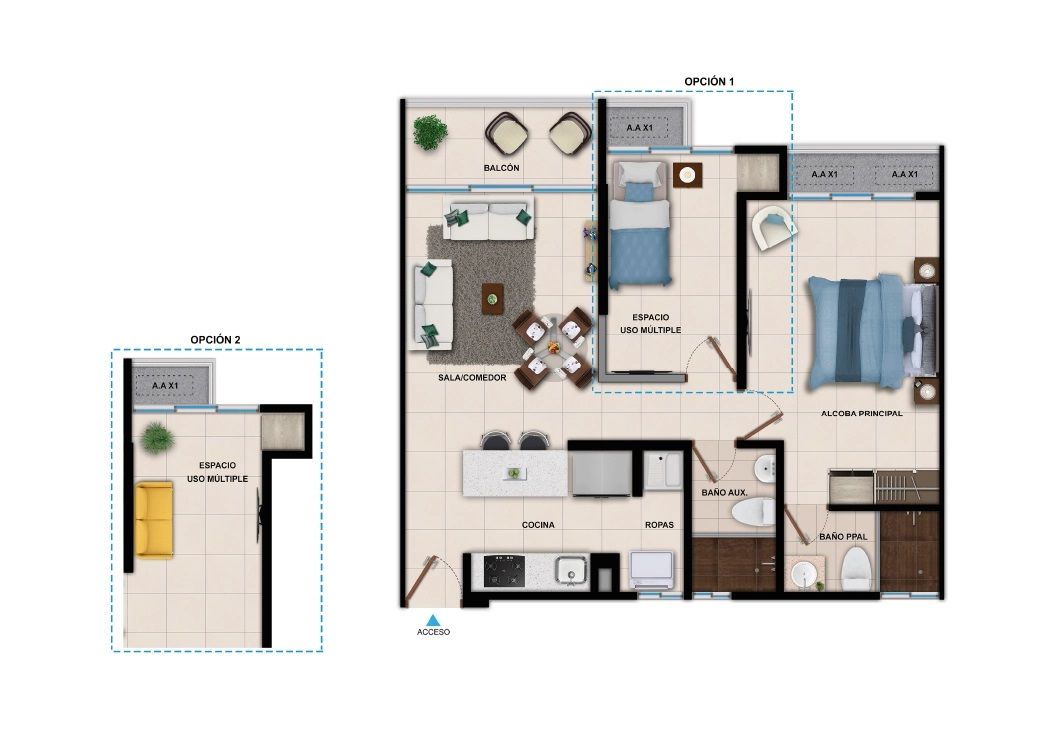 Proyectos Vivienda Nueva Puntalta Altofaro Apartamento en venta Bolívar Cartagena Cartagena 63 m2 Habitaciones 1 Baños 2 Garajes 0 Precio $347409000