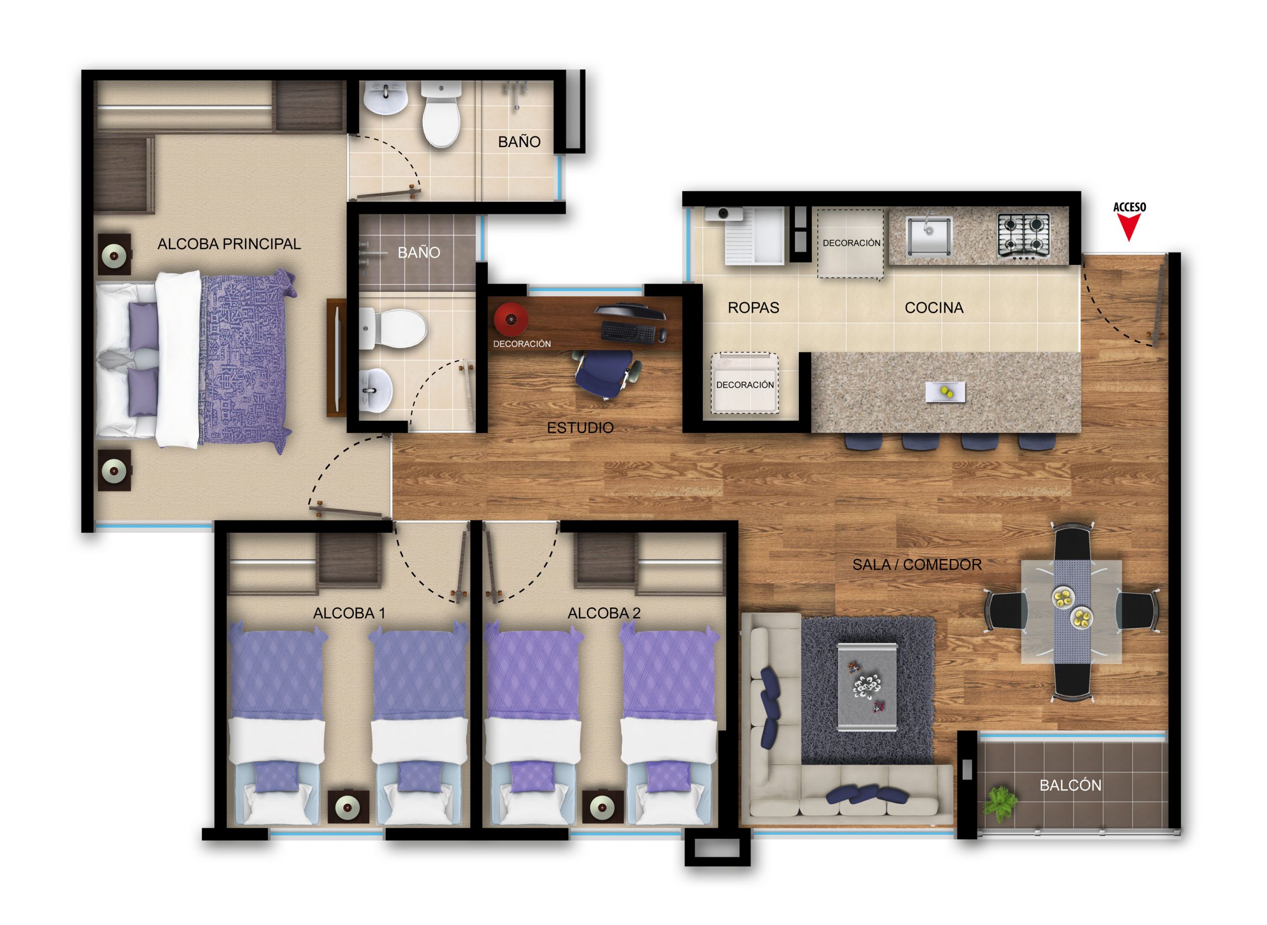 Proyectos Entrega Inmediata San Simón La Quinta Apartamento en venta Cundinamarca Bogotá Otros 72 m2 Habitaciones 3 Baños 2 Garajes 0 Precio $317314000