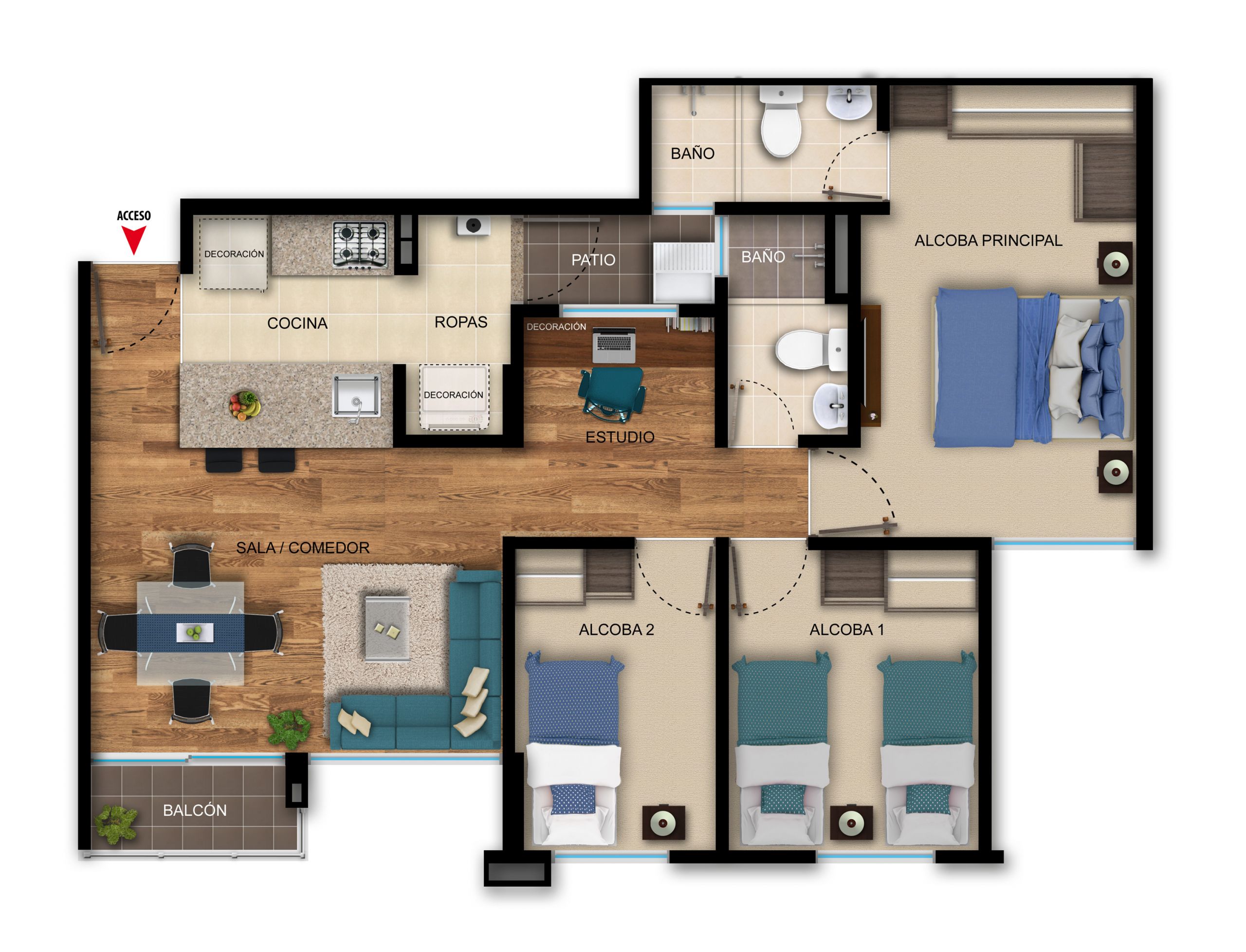 en undefined Undefined Undefined Undefined 59 m2 Habitaciones 3 Baños 2 Precio $285960000