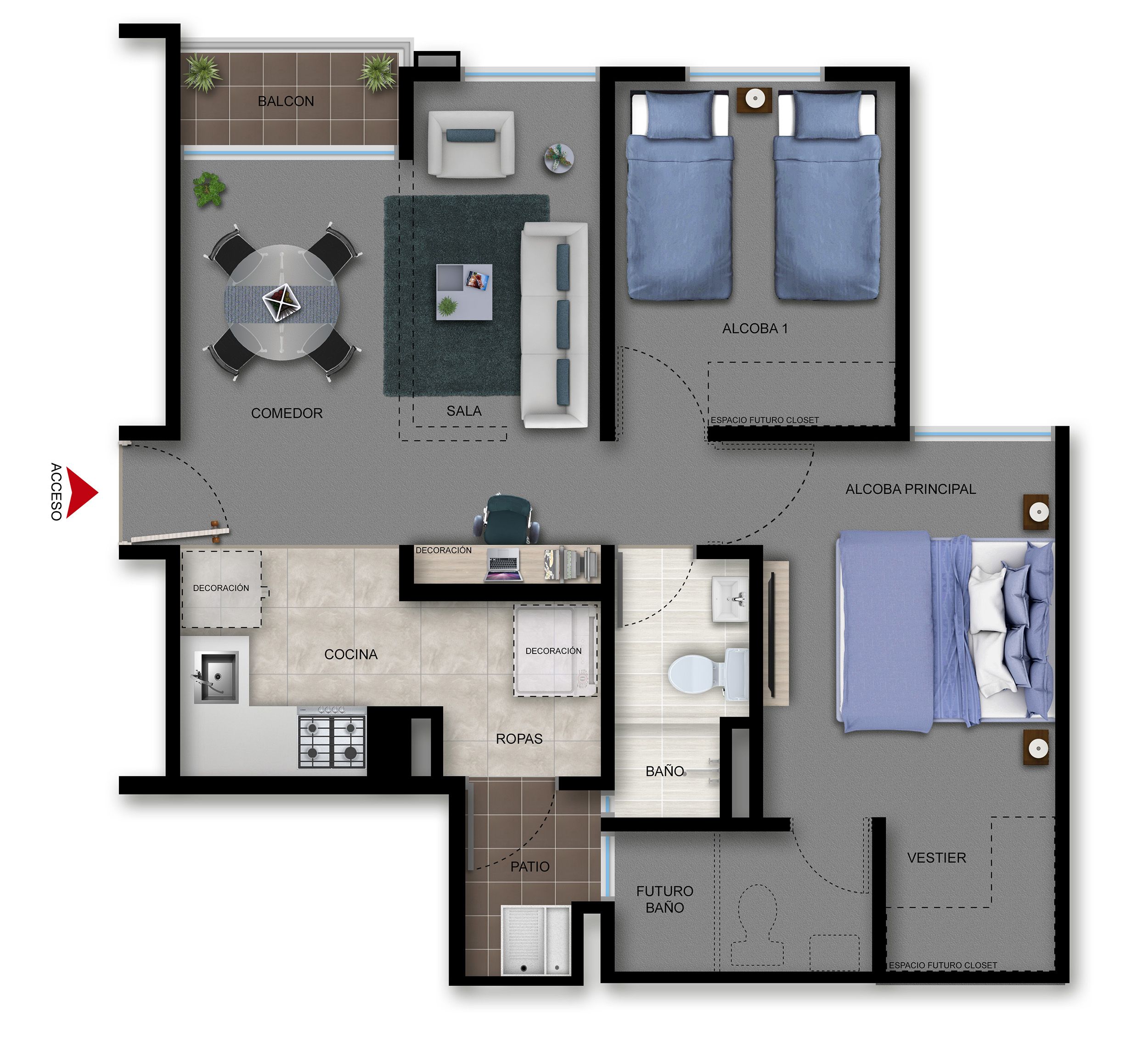 Proyectos Vivienda Nueva San Lucas La Quinta Apartamento en venta Cundinamarca Bogotá Otros 61 m2 Habitaciones 2 Baños 2 Garajes 0 Precio $232740000