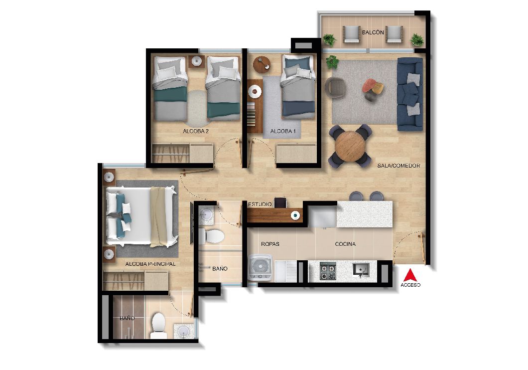 en undefined Undefined Undefined Undefined 51 m2 Habitaciones 3 Baños 2 Garajes 0 Precio $318899000