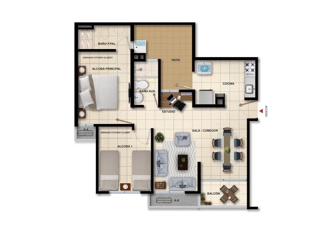 en undefined Undefined Undefined Undefined 51 m2 Habitaciones 2 Baños 2 Garajes 0 Precio $227420000