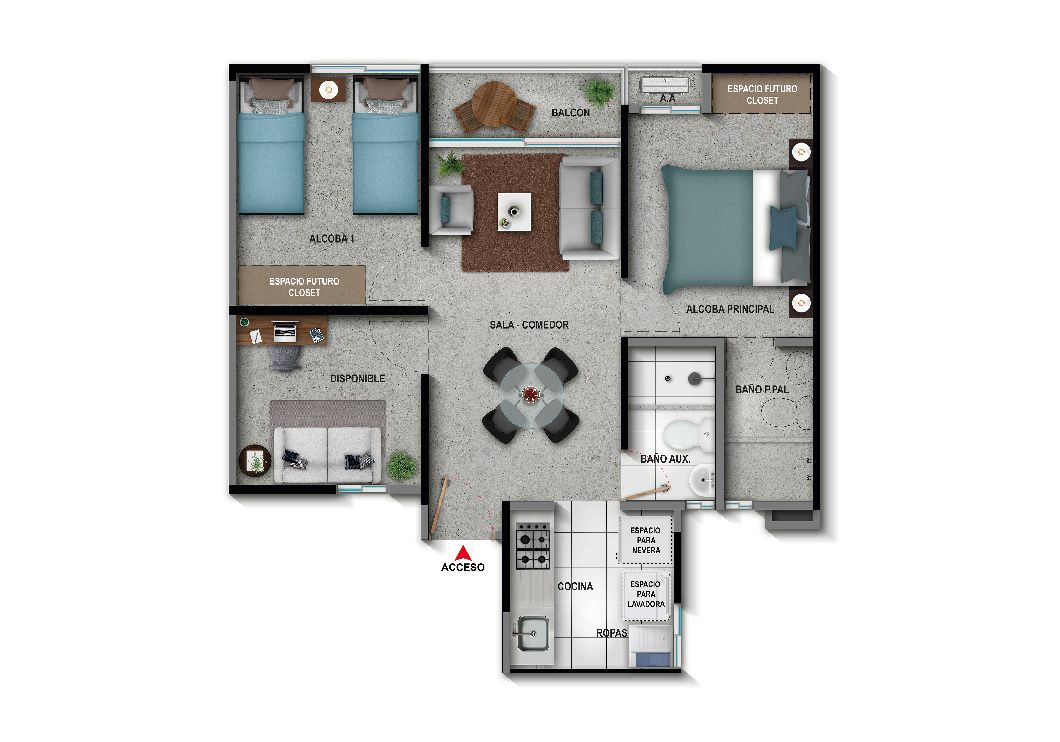 en undefined Undefined Undefined Undefined 48 m2 Habitaciones 2 Baños 2 Precio $176170000