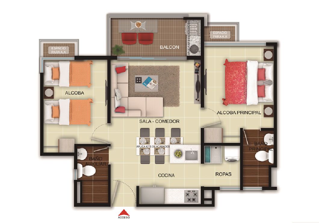 en undefined Undefined Undefined Undefined 61 m2 Habitaciones 3 Baños 2 Precio $327555000