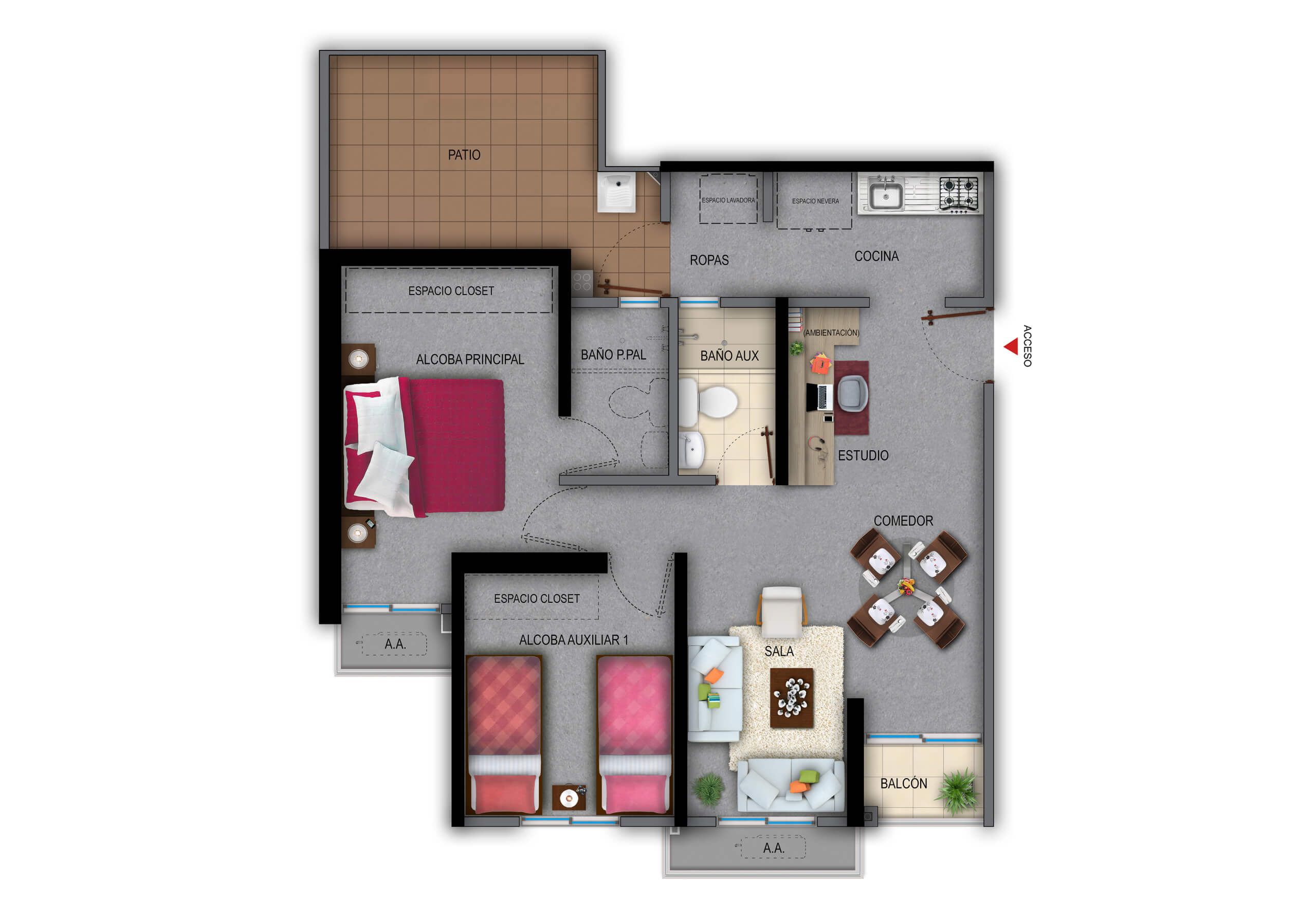  en undefined Undefined Undefined Undefined 58 m2 Habitaciones 2 Baños 2 Garajes 0 Precio $253600000