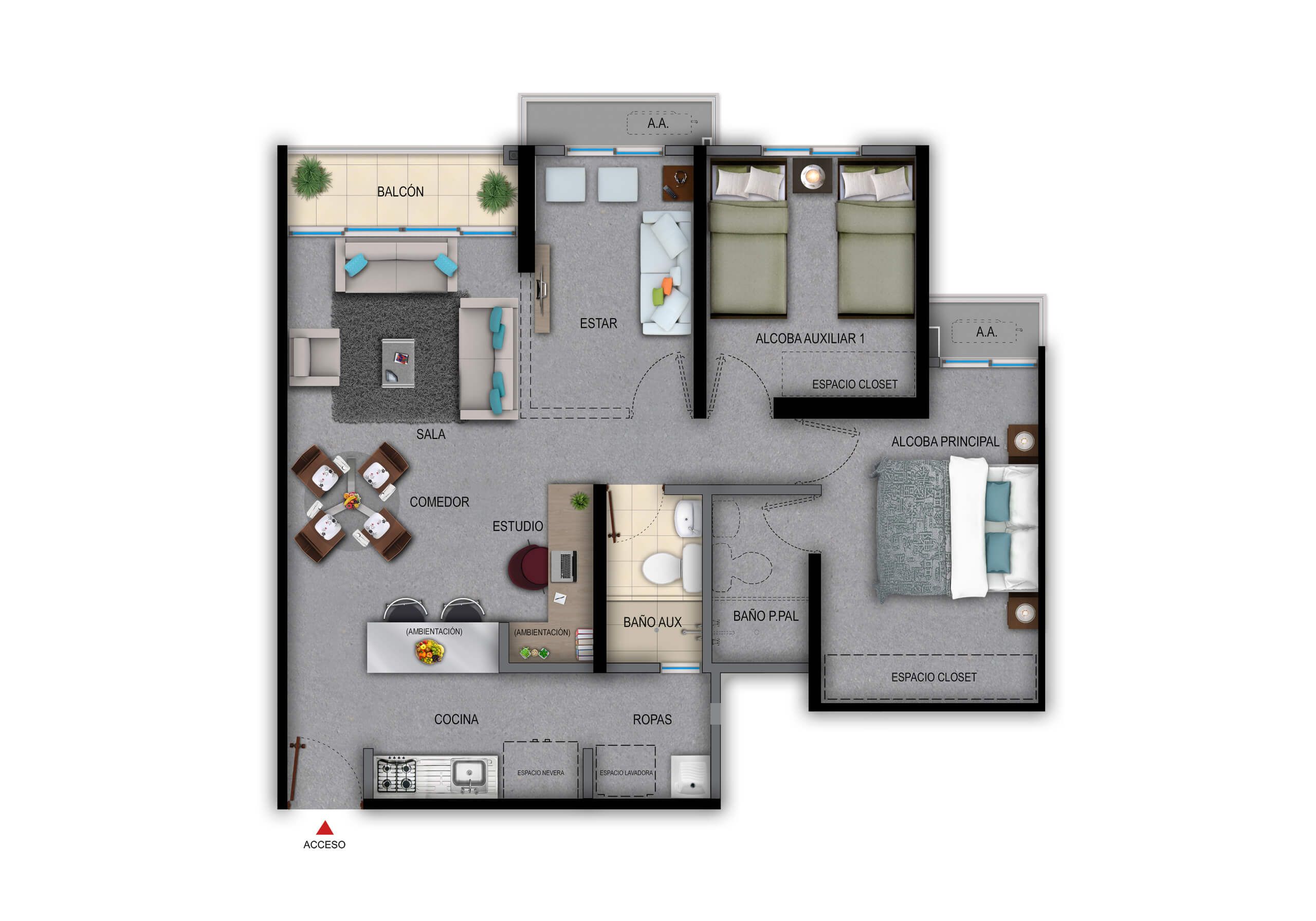 Proyectos Vivienda Nueva Parma Apartamento en venta Bolívar Cartagena Otros 66 m2 Habitaciones 2 Baños 2 Garajes 0 Precio $232740000