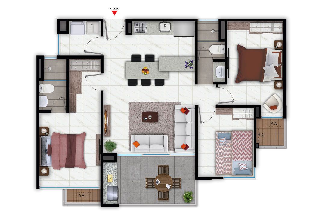 en undefined Undefined Undefined Undefined 74 m2 Habitaciones 3 Baños 2 Precio $371444000