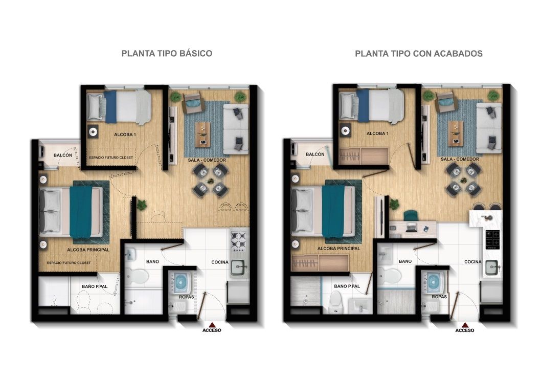 Proyectos Vivienda Nueva El Castell Iberia Reservado Apartamento en venta Cundinamarca Bogotá Nueva Castilla 43 m2 Habitaciones 2 Baños 2 Garajes 0 Precio $249030000