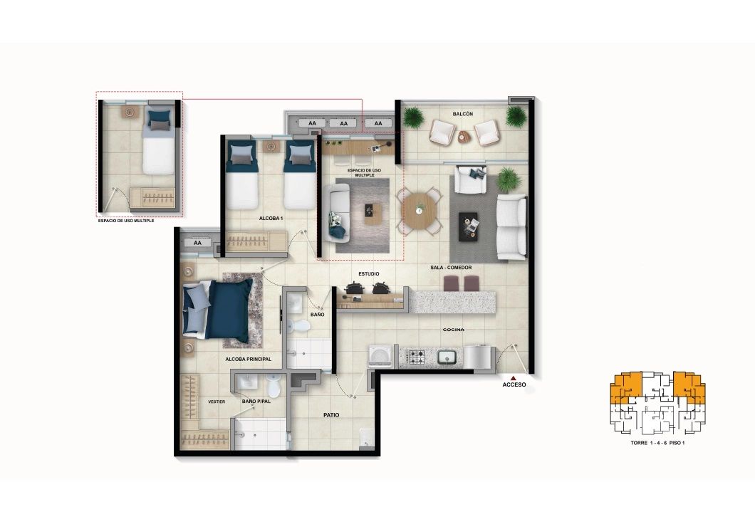  en undefined Undefined Undefined Undefined 66 m2 Habitaciones 2 Baños 2 Precio $428712000