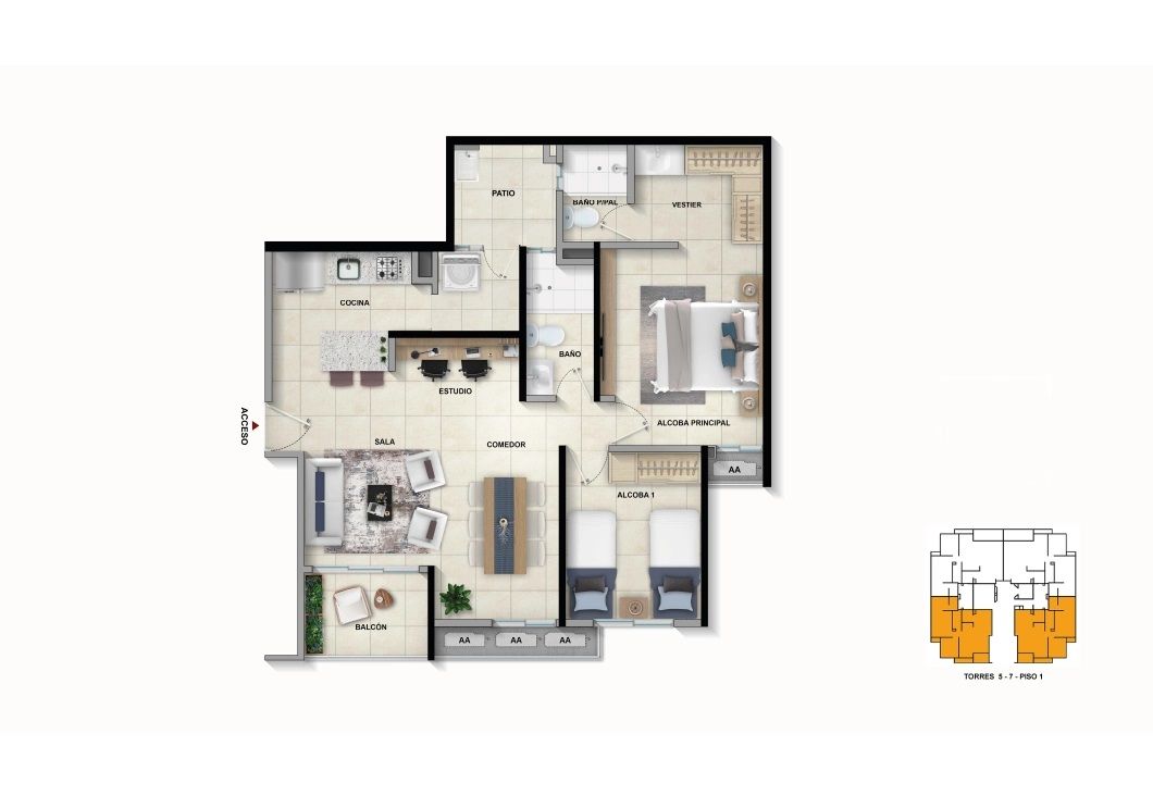  en undefined Undefined Undefined Undefined 66 m2 Habitaciones 2 Baños 2 Precio $448891000