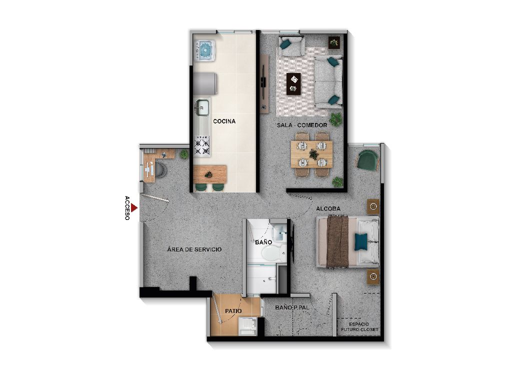 en undefined Undefined Undefined Undefined 52 m2 Habitaciones 1 Baños 1 Precio $125400000