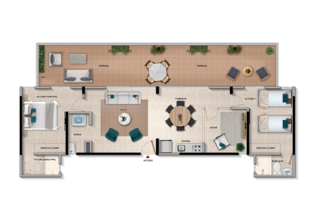  en undefined Undefined Undefined Undefined 61 m2 Habitaciones 2 Baños 2 Precio $213963000