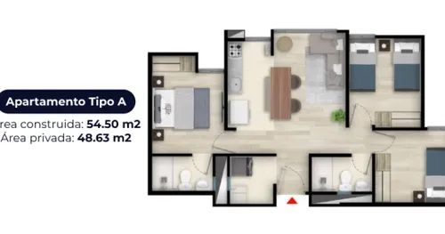 Comprar Exterior Panoramik Apartamento en venta Santander Bucaramanga Otros 54 m2 Habitaciones 3 Baños 1 Garajes 0 Precio $195342840