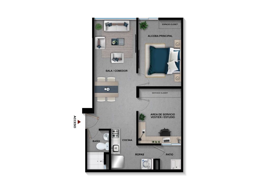 Proyectos Vivienda Nueva La Cruz Apartamento en venta Cundinamarca Bogotá Otros 47 m2 Habitaciones 1 Baños 1 Garajes 0 Precio $136458000