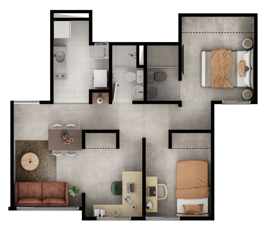 Proyectos Vivienda Nueva La Union I De La Marlene Apartamento en venta Cundinamarca Bogotá Bosa 48 m2 Habitaciones 3 Baños 2 Garajes 0 Precio $179000000