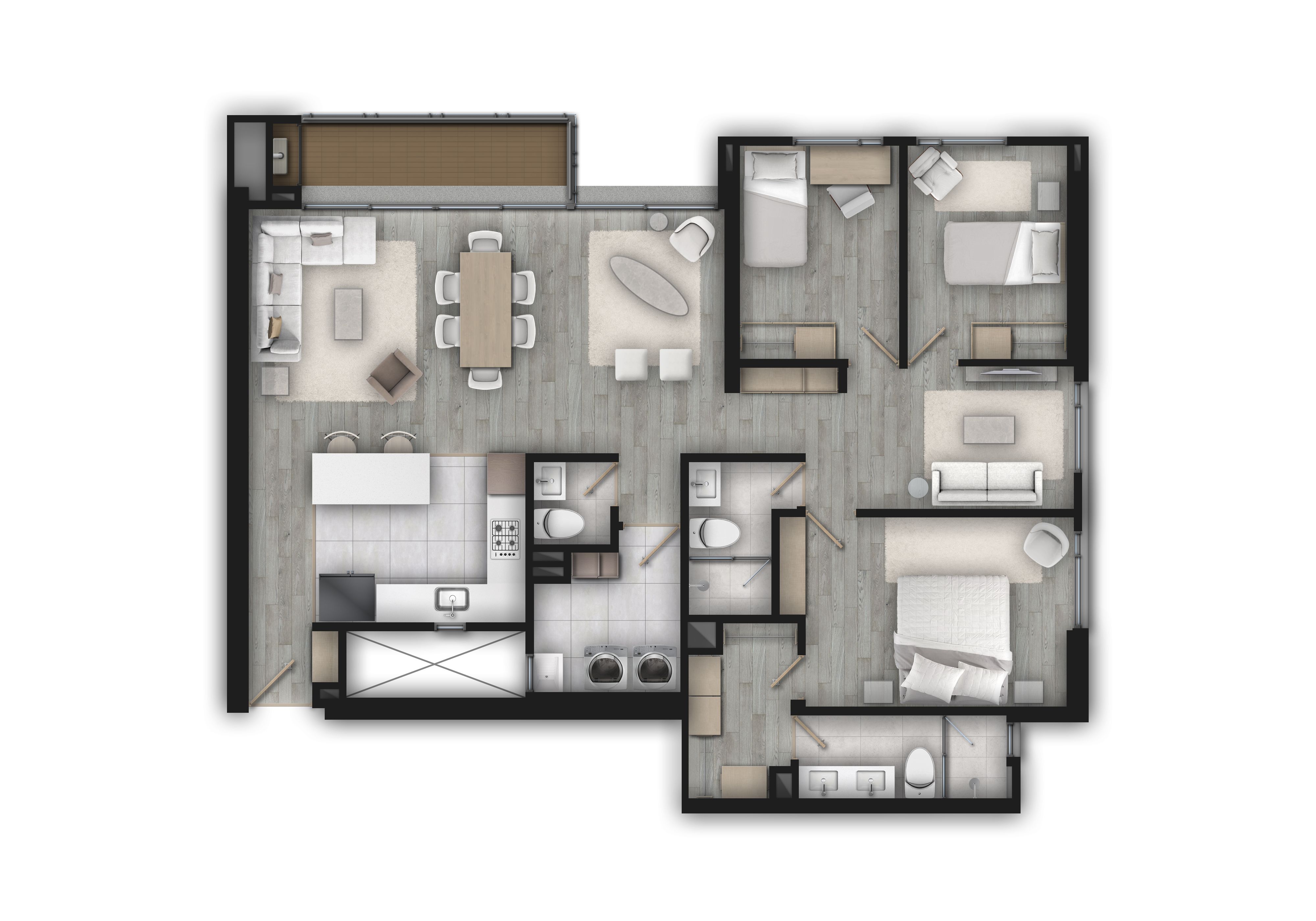 Proyectos Vivienda Nueva Vizcaya Apartamento en venta Cundinamarca Bogotá Otros 0 m2 Habitaciones 3 Baños 3 Garajes 1 Precio $1029000000