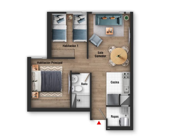 en undefined Undefined Undefined Undefined Habitaciones 2 Baños 1 Precio $304000000