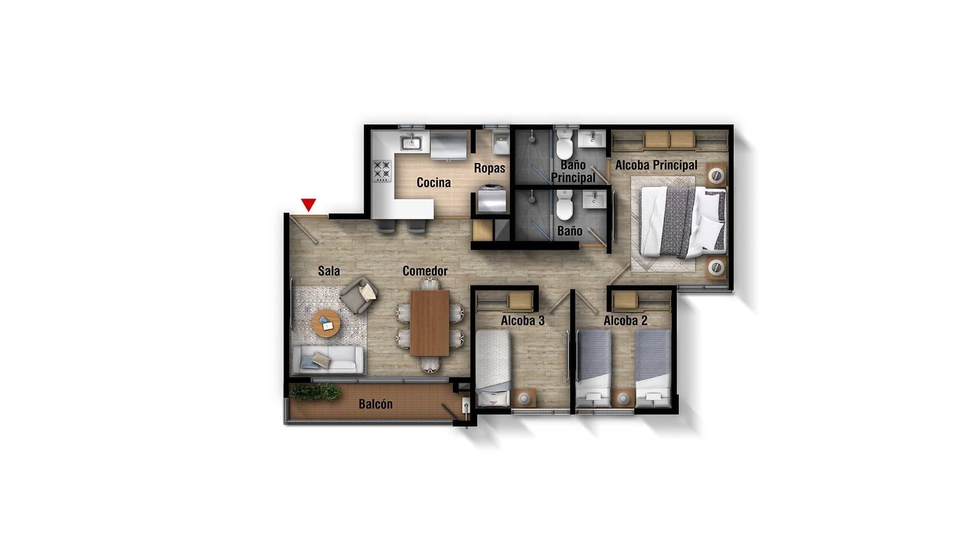 Proyectos en Construcción Verdemonte Apartamento en venta Cundinamarca La Calera Calera Gardens 0 m2 Habitaciones 3 Baños 2 Garajes 1 Precio $392000000