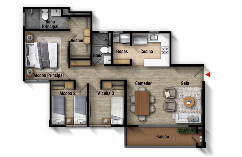 Proyectos en Construcción Verdemonte Apartamento en venta Cundinamarca La Calera Calera Gardens 0 m2 Habitaciones 3 Baños 2 Garajes 1 Precio $420000000