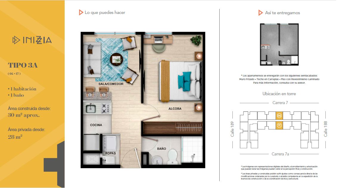 Proyectos Sobre Planos Inizzia Apartamento en venta Cundinamarca Bogotá San Antonio Norte 31 m2 Habitaciones 1 Baños 1 Garajes 0 Precio $219070169