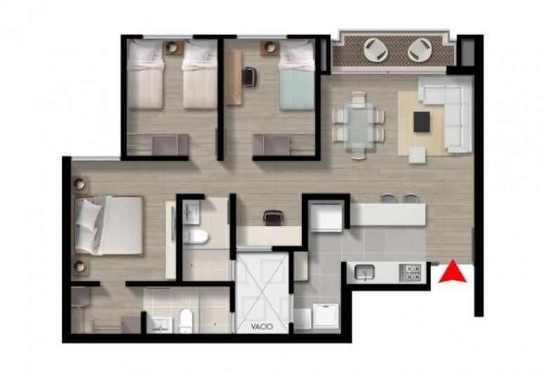 Proyectos Vivienda Nueva Hacienda Bosque - Cedro Apartamento en venta Cundinamarca Bogotá Casa Blanca Suba 77 m2 Habitaciones 3 Baños 2 Garajes 0 Precio $421425000