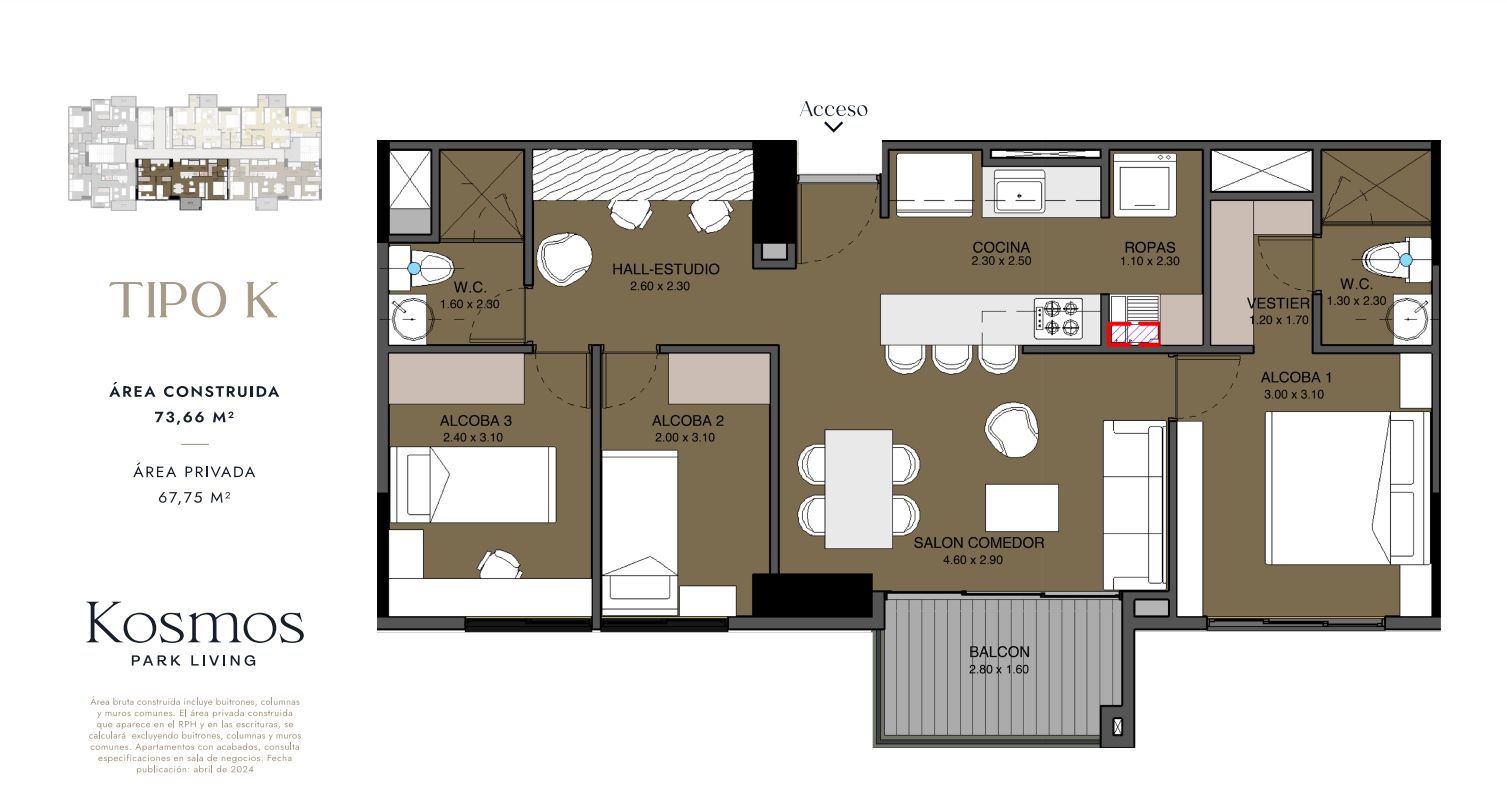  en undefined Undefined Undefined Undefined 73 m2 Habitaciones 3 Baños 2 Garajes 1 Precio $663500000