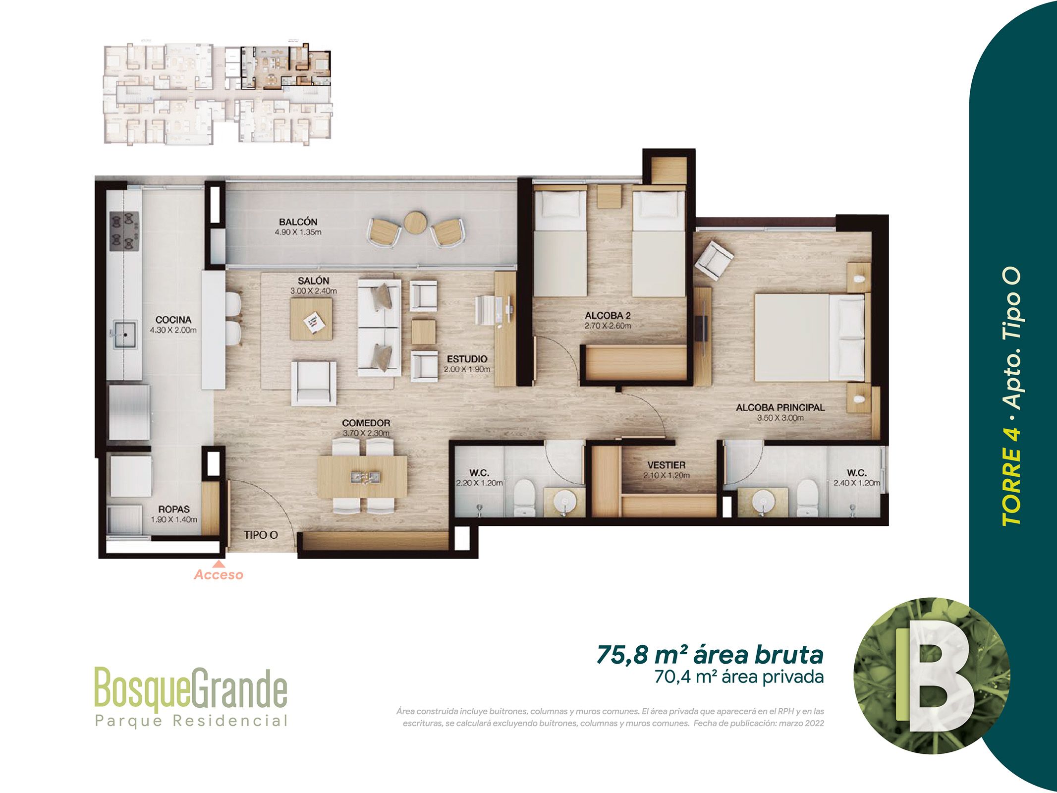 Proyectos Entrega Inmediata Bosque Grande Apartamento en venta Antioquia Medellín Otros 75 m2 Habitaciones 2 Baños 2 Garajes 1 Precio $550270000
