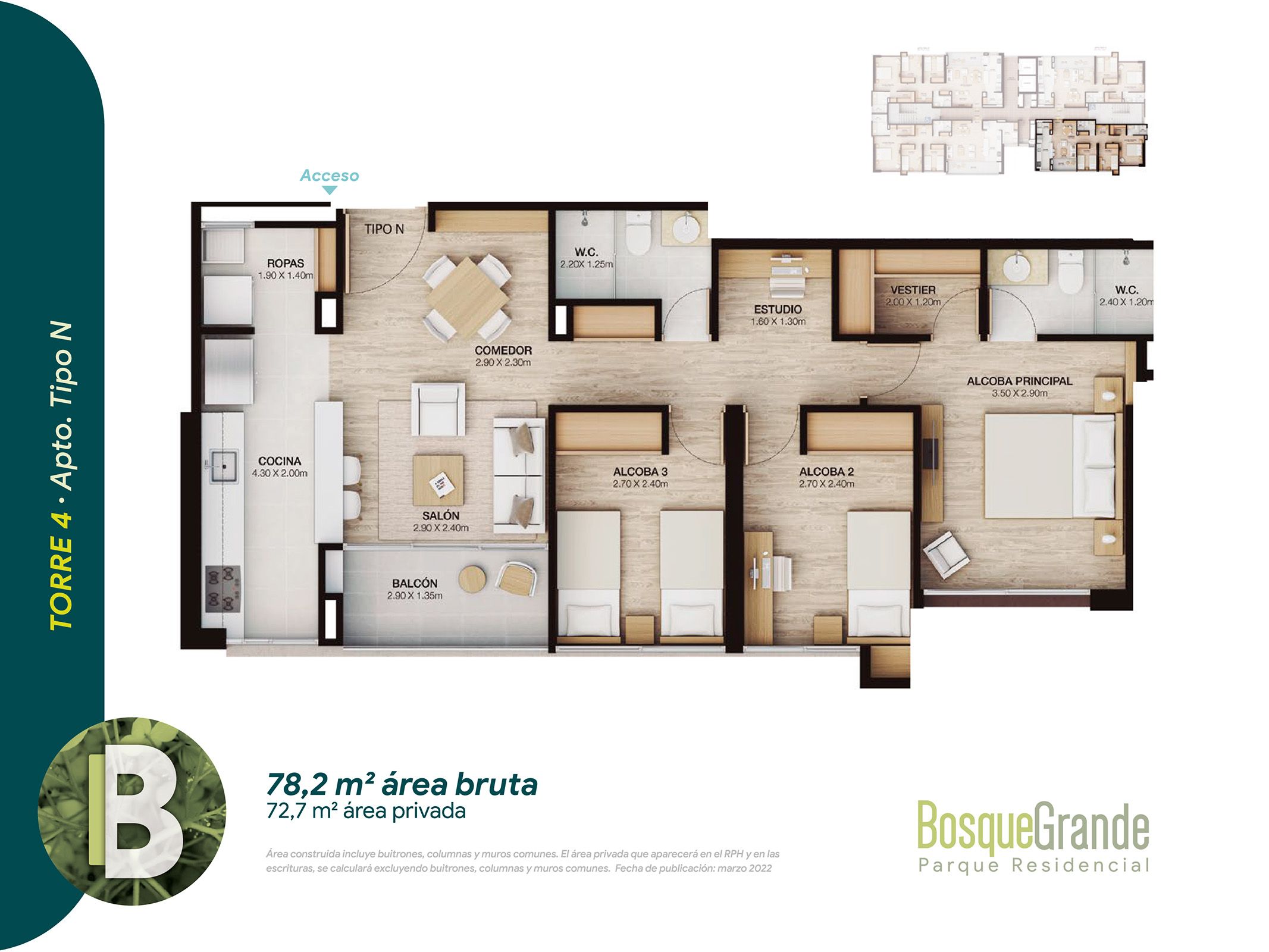 Proyectos Entrega Inmediata Bosque Grande Apartamento en venta Antioquia Medellín Otros 78 m2 Habitaciones 3 Baños 2 Garajes 1 Precio $542397000