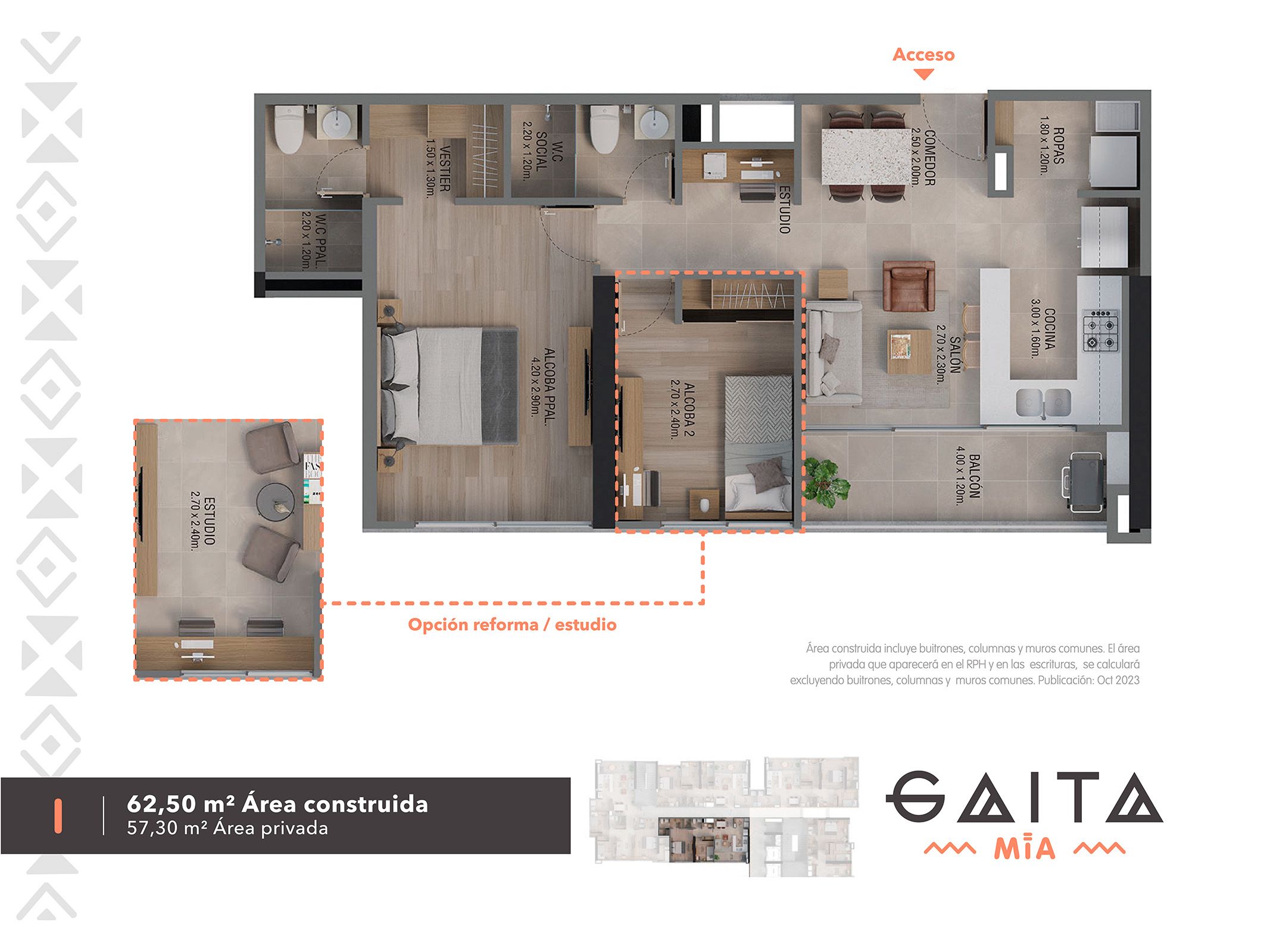  en undefined Undefined Undefined Undefined 62 m2 Habitaciones 2 Baños 2 Garajes 1 Precio $564806000