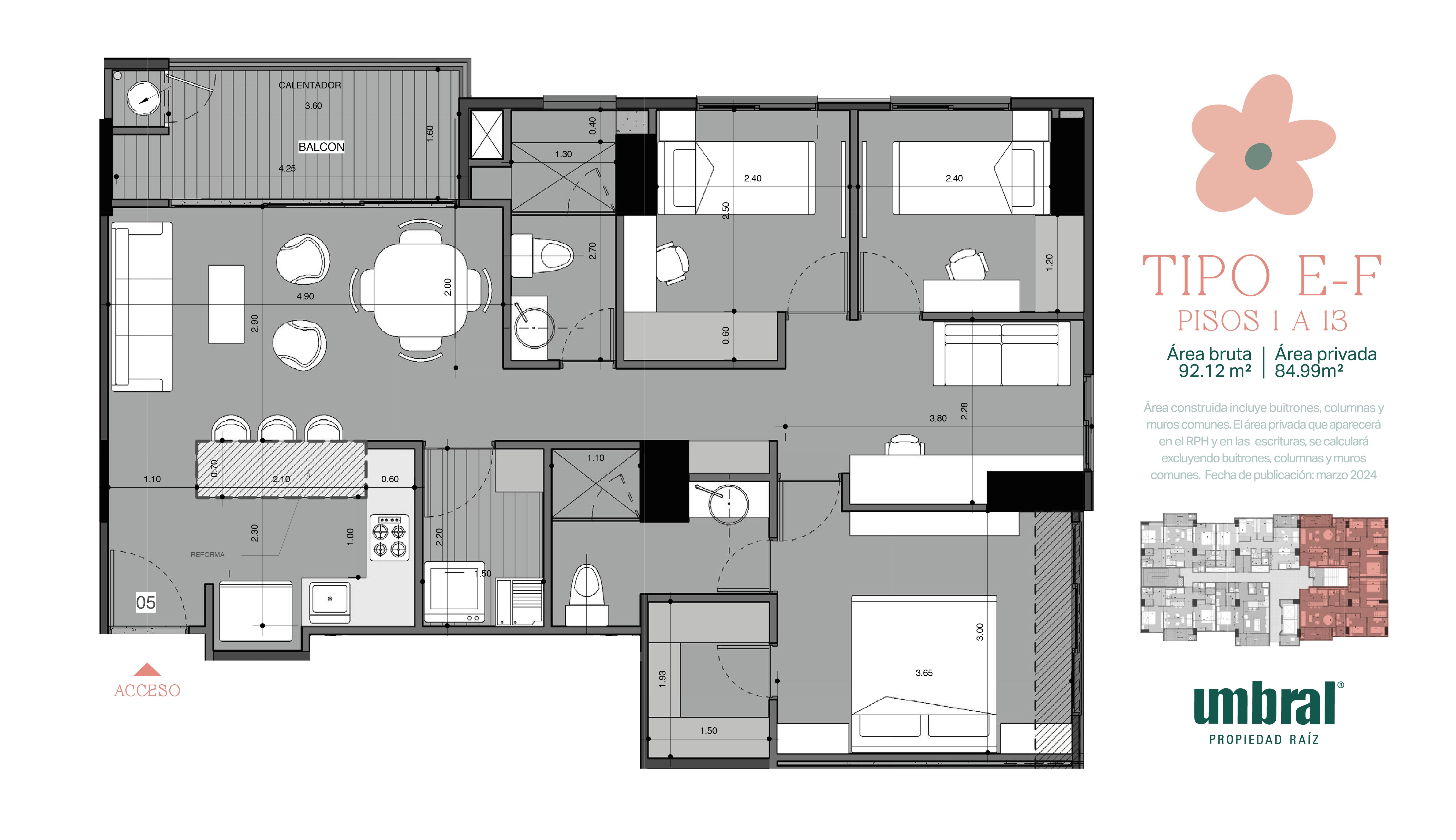  en undefined Undefined Undefined Undefined 96 m2 Habitaciones 3 Baños 2 Garajes 2 Precio $760300000