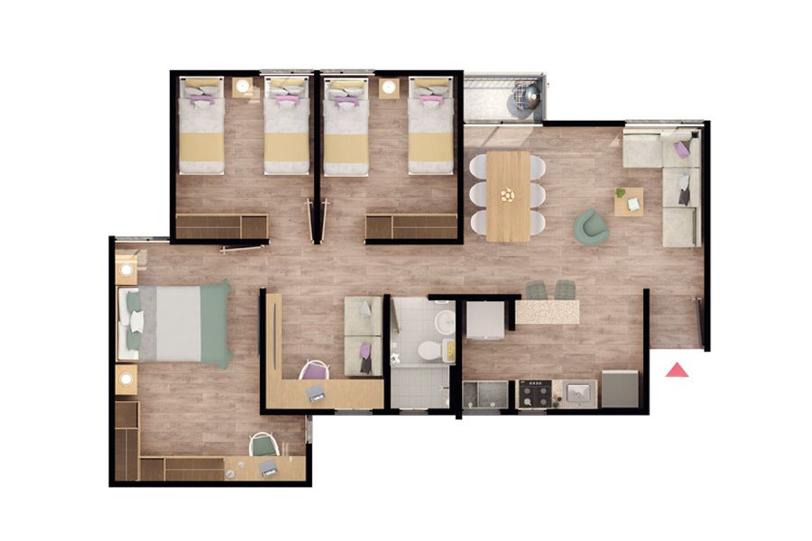 Proyectos Sobre Planos Zue Granate Apartamento en venta Cundinamarca Soacha Soacha 47 m2 Habitaciones 2 Baños 1 Garajes 0 Precio $171740000