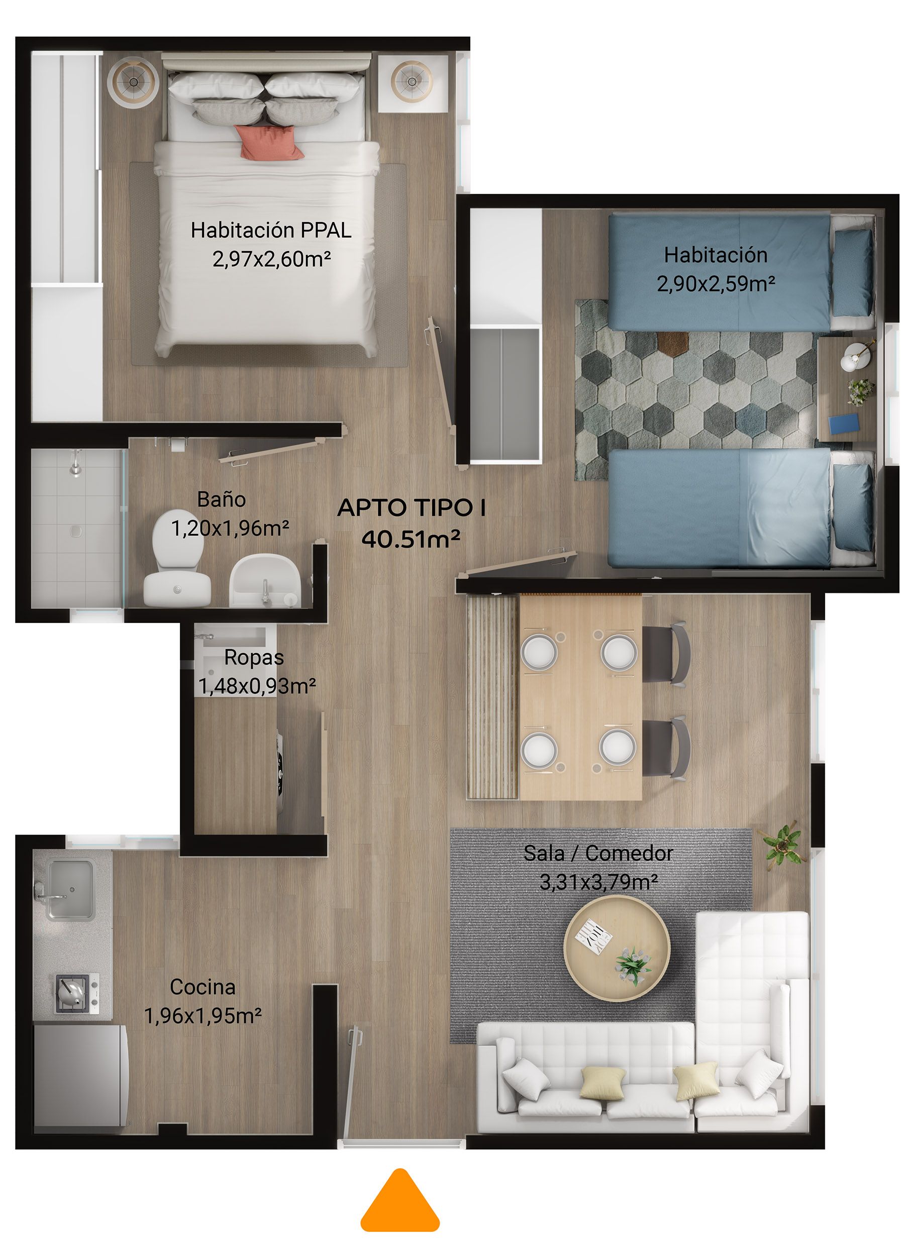 Proyectos Vivienda Nueva Bermellon Apartamento en venta Tolima Ibagué Via Mirolindo 40 m2 Habitaciones 2 Baños 1 Garajes 0 Precio $128115000