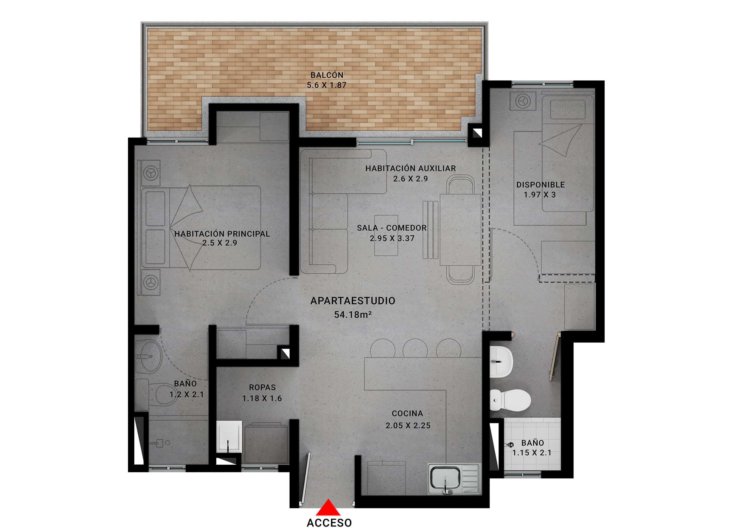 Proyectos Sobre Planos Refugio De Las Palmas Apartamento en venta Cundinamarca Fusagasugá El Rosal 54 m2 Habitaciones 2 Baños 2 Garajes 0 Precio $203715000