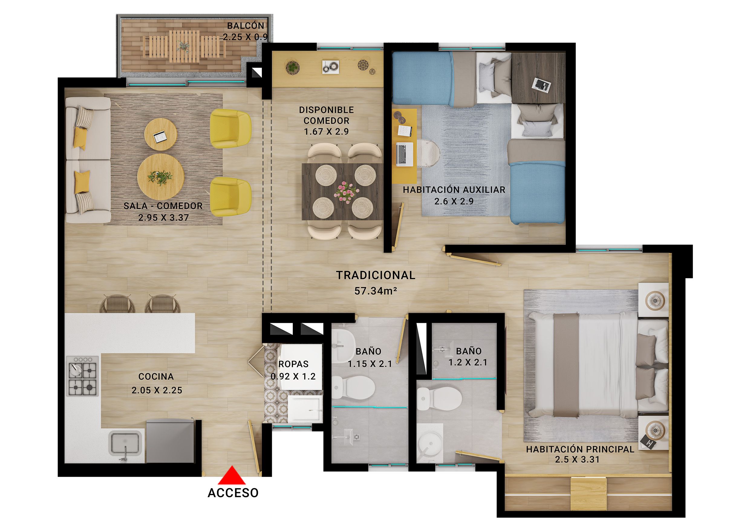 en undefined Undefined Undefined Undefined 48 m2 Habitaciones 2 Baños 2 Garajes 0 Precio $213435000