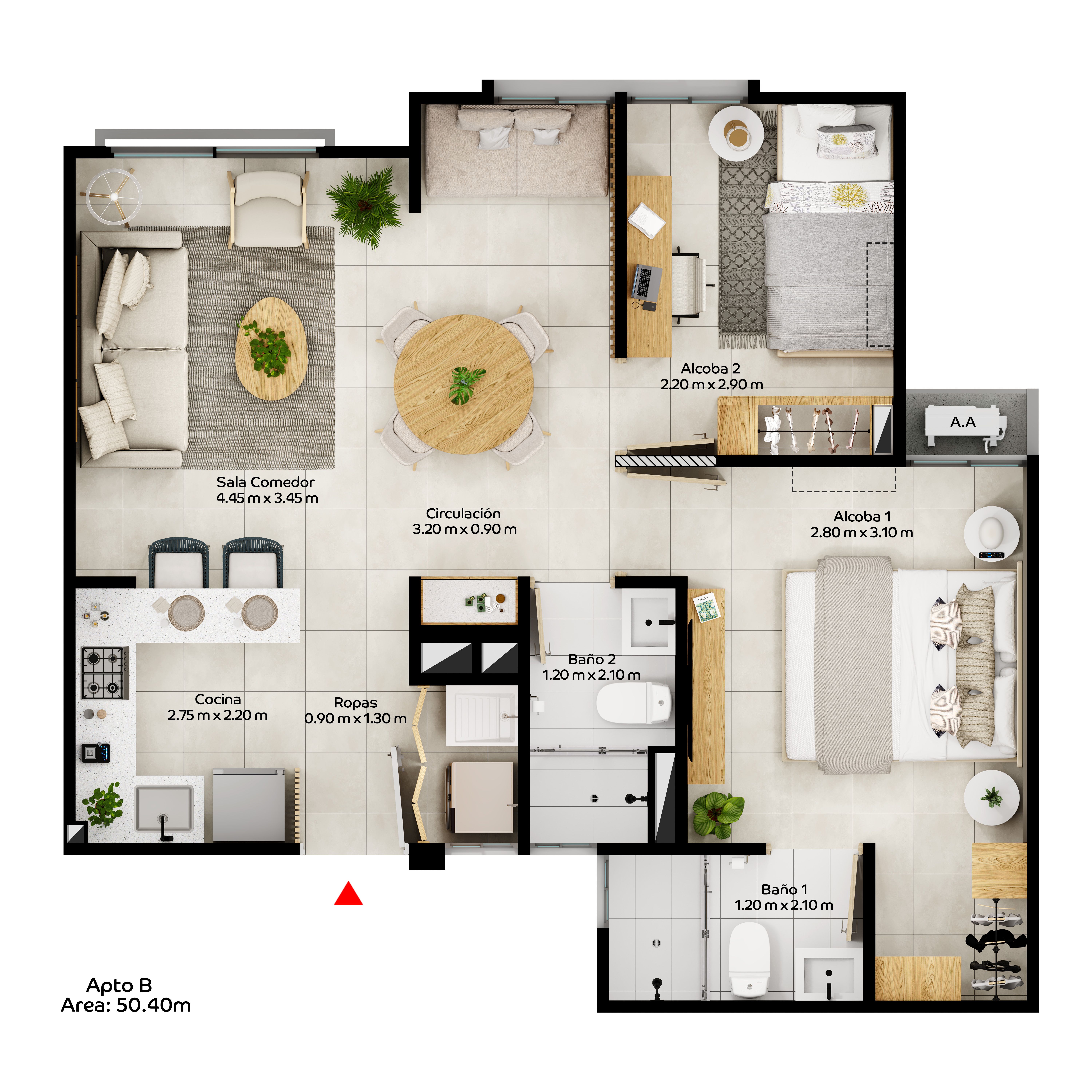 Proyectos en Construcción Condor Apartamento en venta Atlántico Barranquilla Alameda Del Río 51 m2 Habitaciones 2 Baños 2 Garajes 0 Precio $237150000